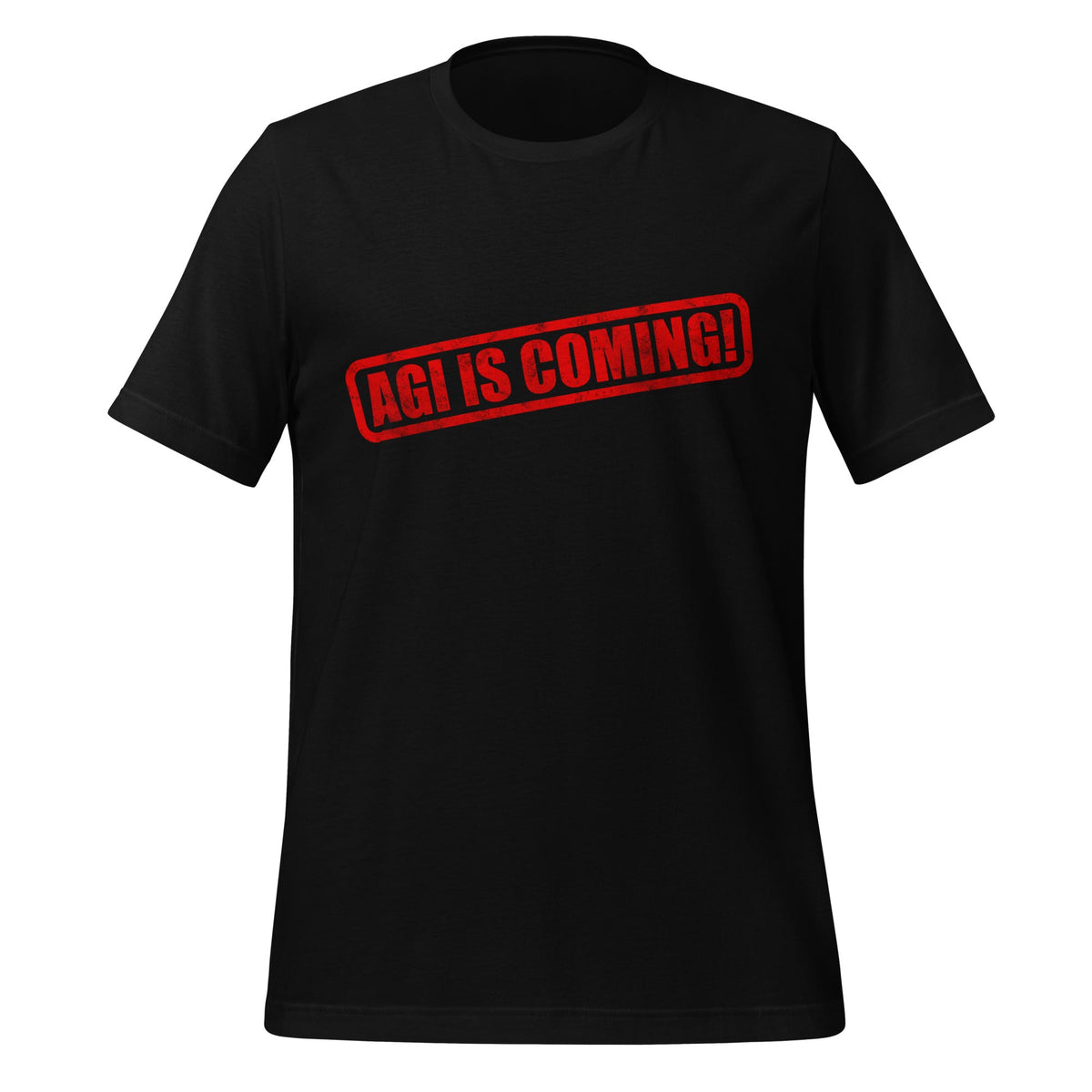 Image of the AGI IS COMING! Stamp T-Shirt (unisex) Black / M.