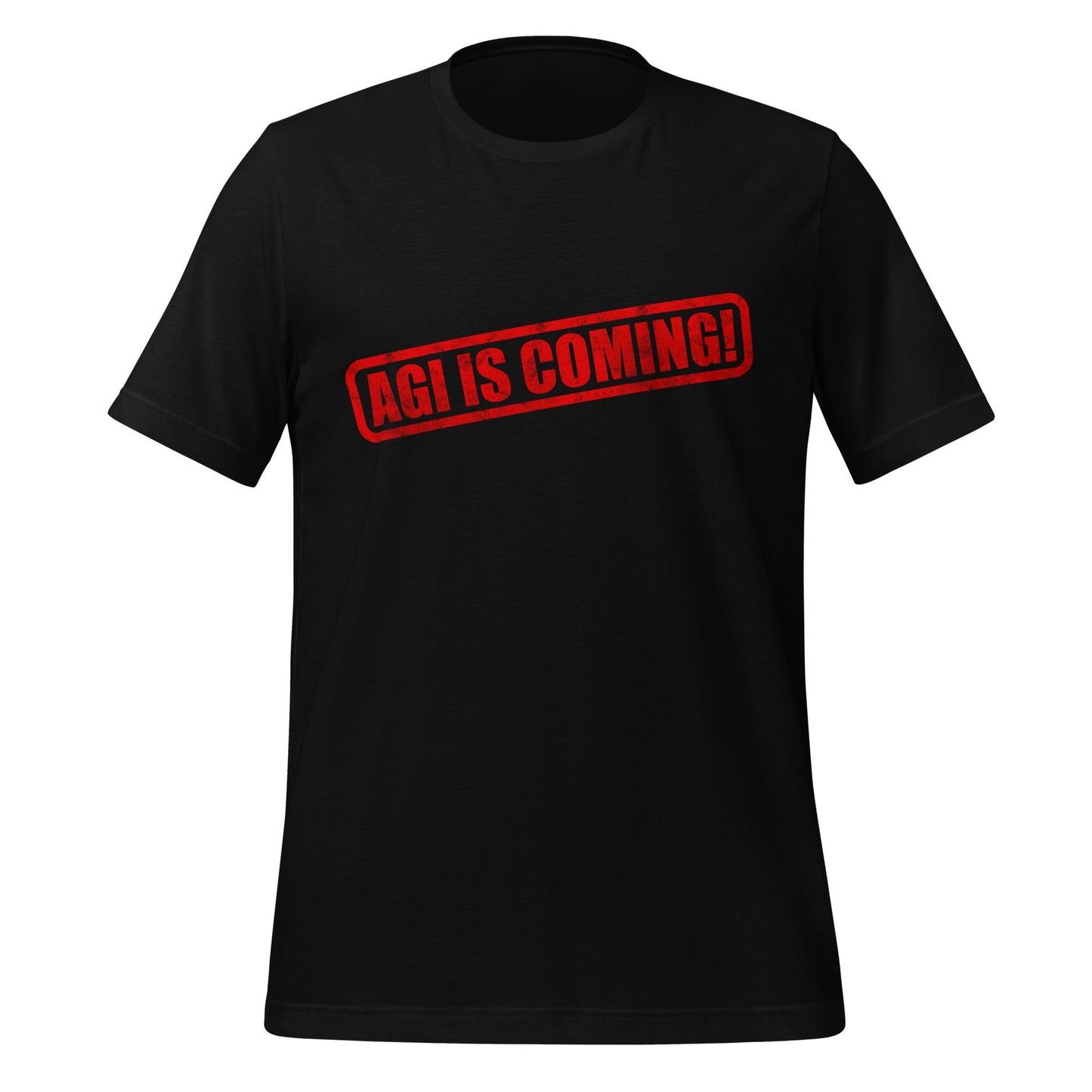 Image of the AGI IS COMING! Stamp T-Shirt (unisex) Black / M.