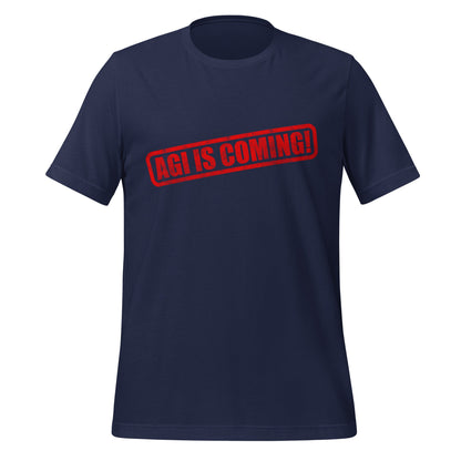 Image of the AGI IS COMING! Stamp T-Shirt (unisex) Navy / M.