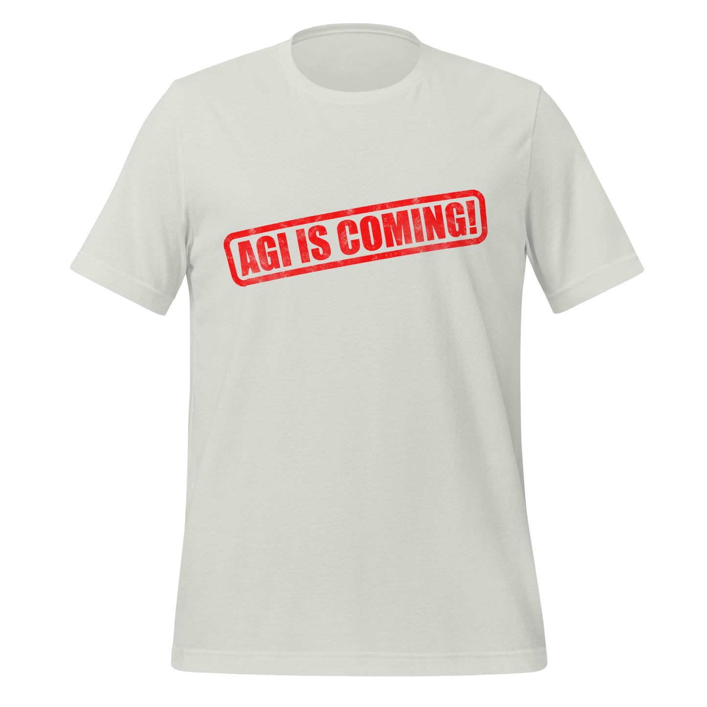 Image of the AGI IS COMING! Stamp T-Shirt (unisex) Silver / M.