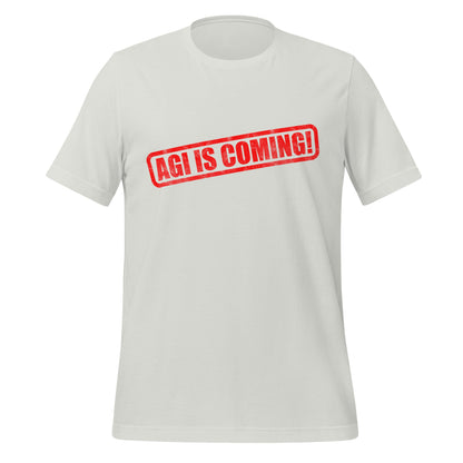 Image of the AGI IS COMING! Stamp T-Shirt (unisex) Silver / M.