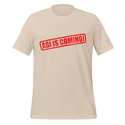 Image of the AGI IS COMING! Stamp T-Shirt (unisex) Soft Cream / M.
