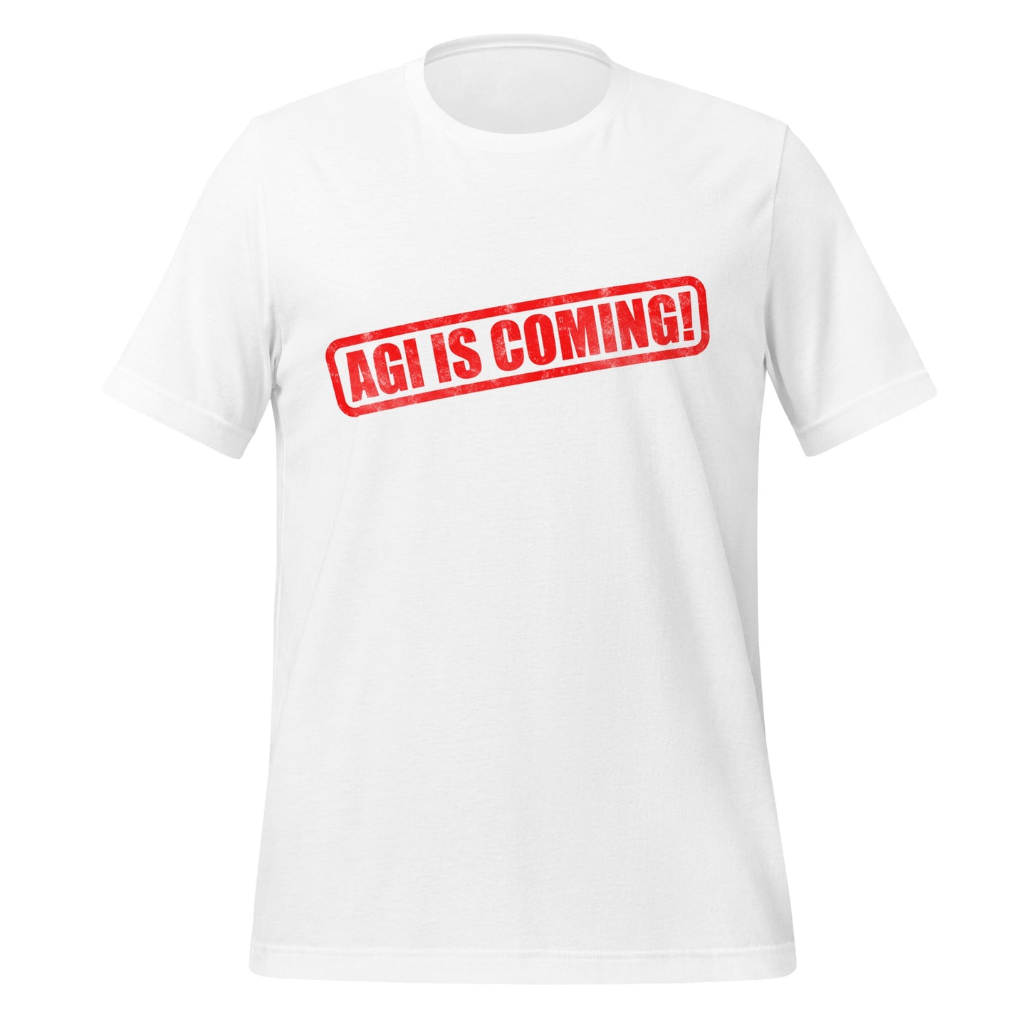 Image of the AGI IS COMING! Stamp T-Shirt (unisex) White / M.