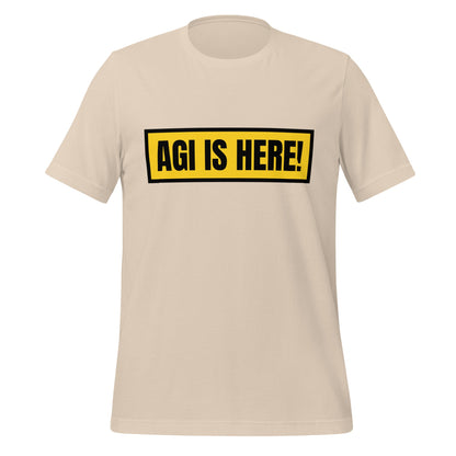 Image of the AGI IS HERE! T-Shirt (unisex) Soft Cream / M.