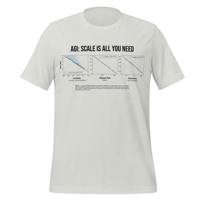 Image of the AGI: Scale Is All You Need T-Shirt (unisex) Silver / M.