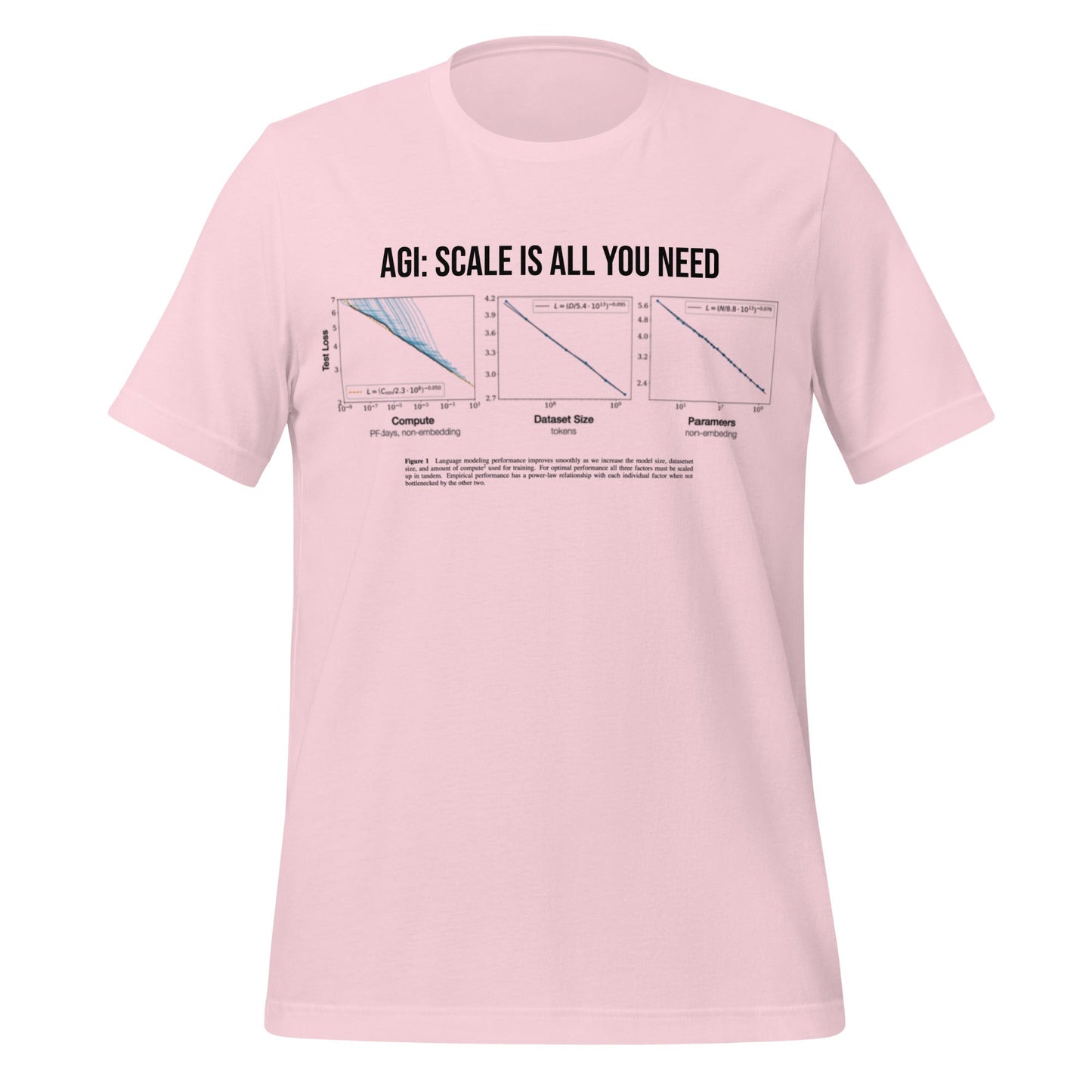 Image of the AGI: Scale Is All You Need T-Shirt (unisex) Soft Pink / M.