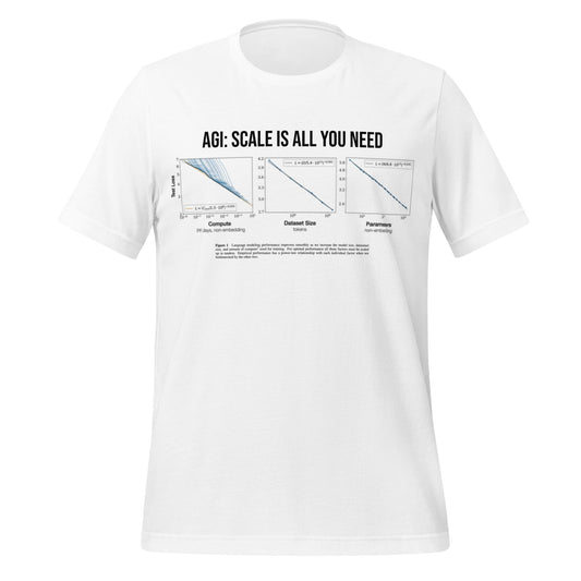 Image of the AGI: Scale Is All You Need T-Shirt (unisex) White / M.