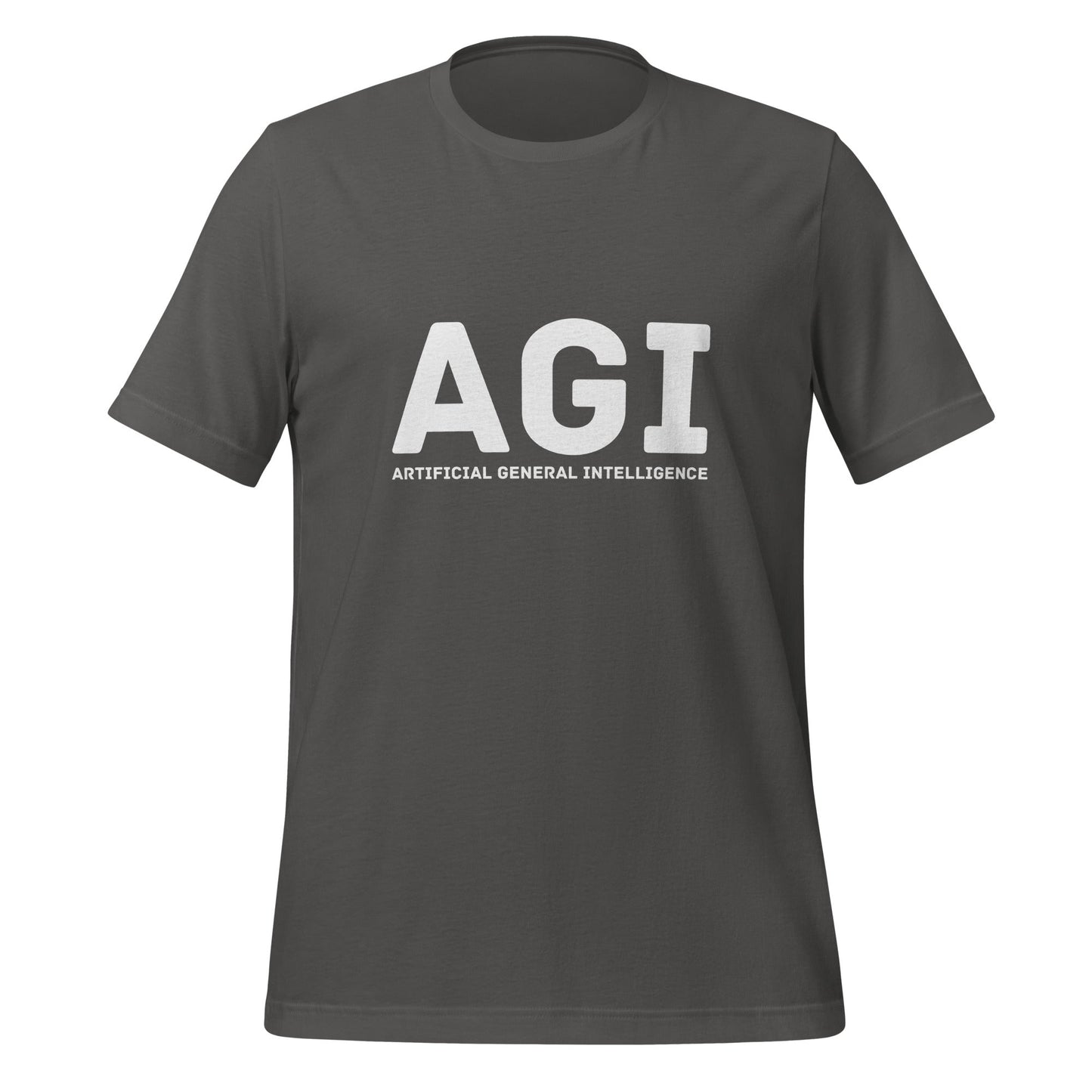 Product mockup photo of the AGI T Shirt 1 (unisex) Asphalt / M.
