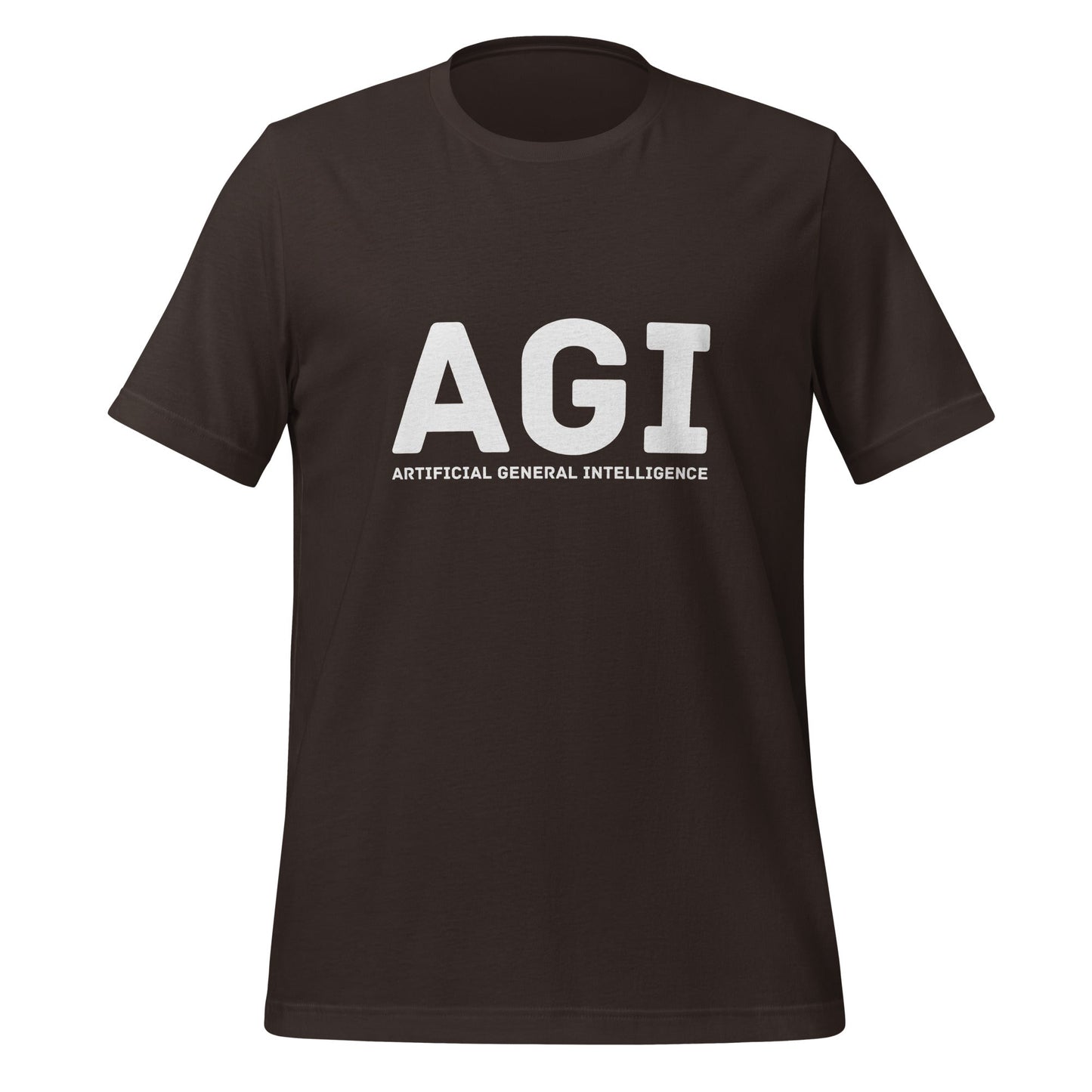 Product mockup photo of the AGI T Shirt 1 (unisex) Brown / M.