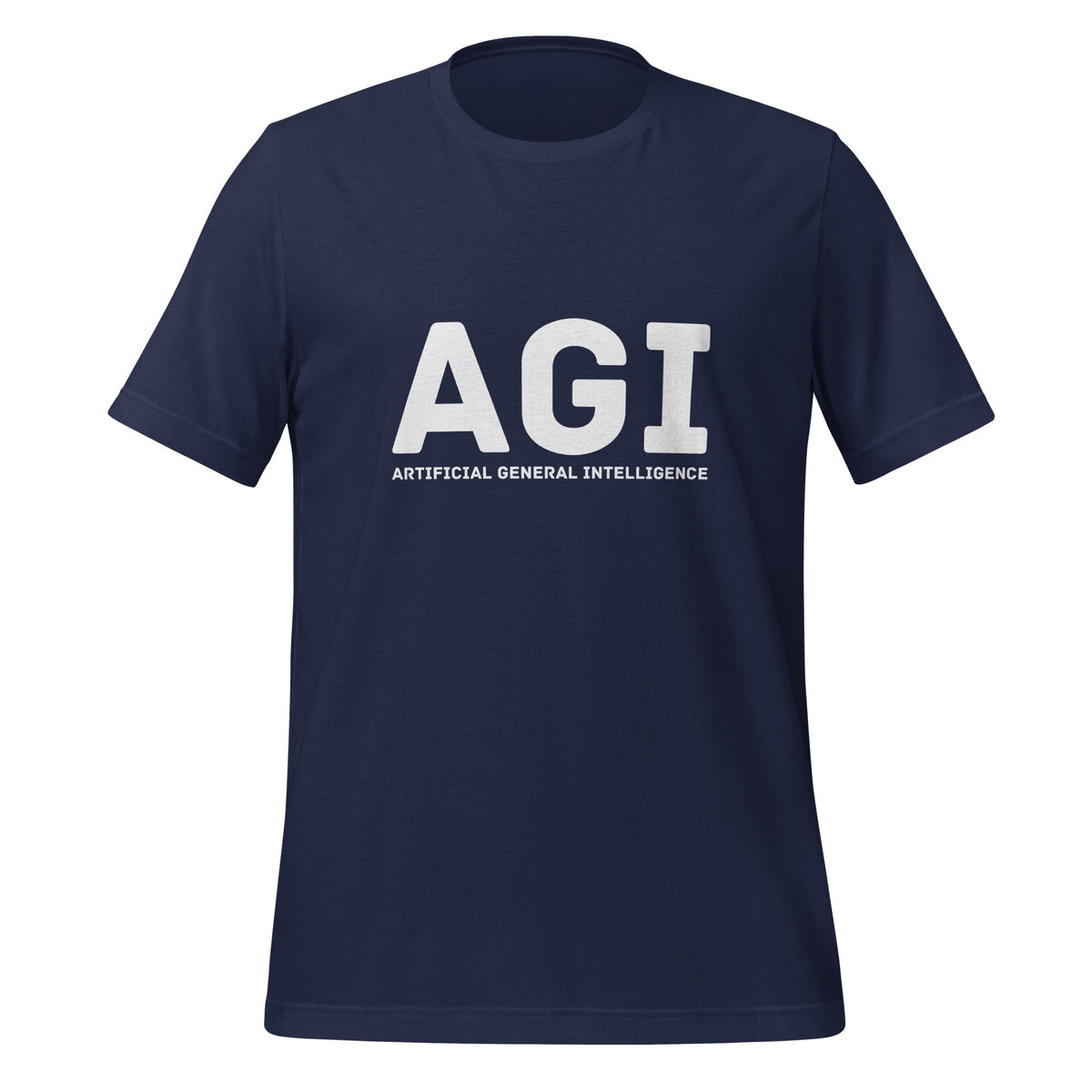 Product mockup photo of the AGI T Shirt 1 (unisex) Navy / M.