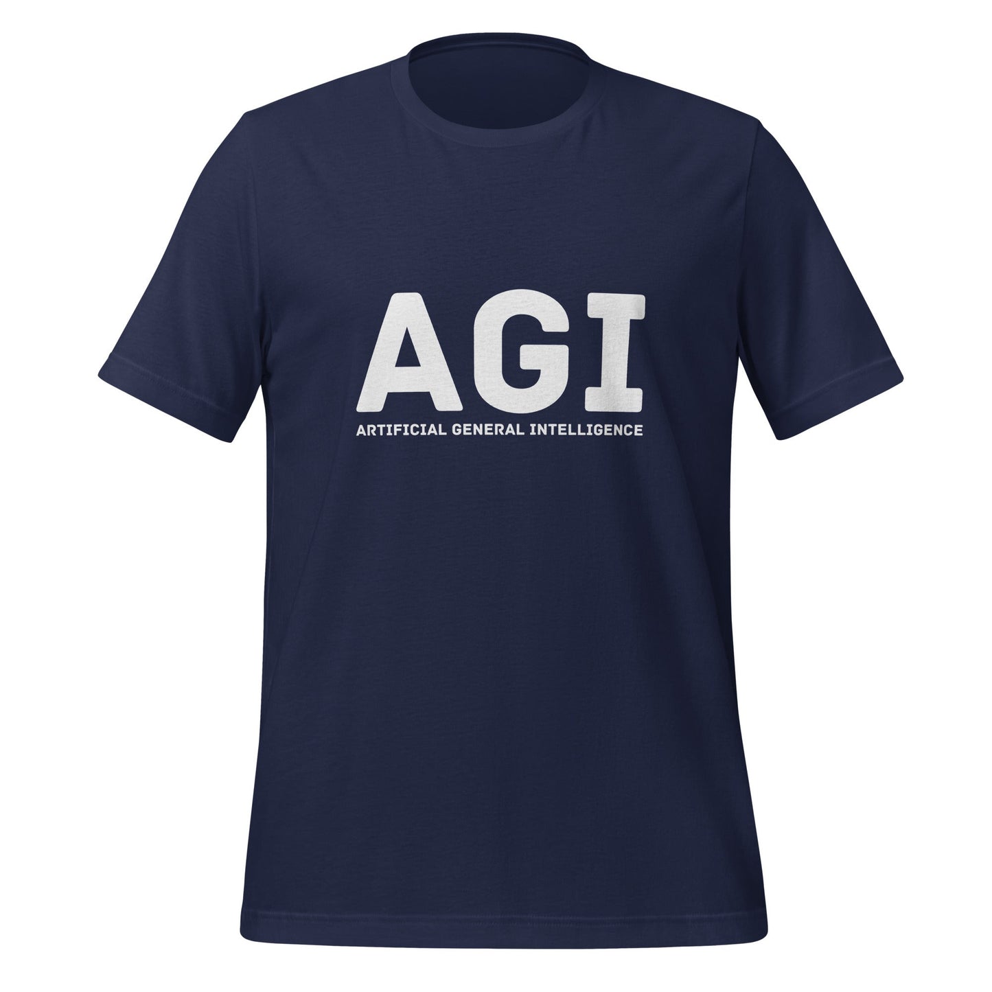 Product mockup photo of the AGI T Shirt 1 (unisex) Navy / M.