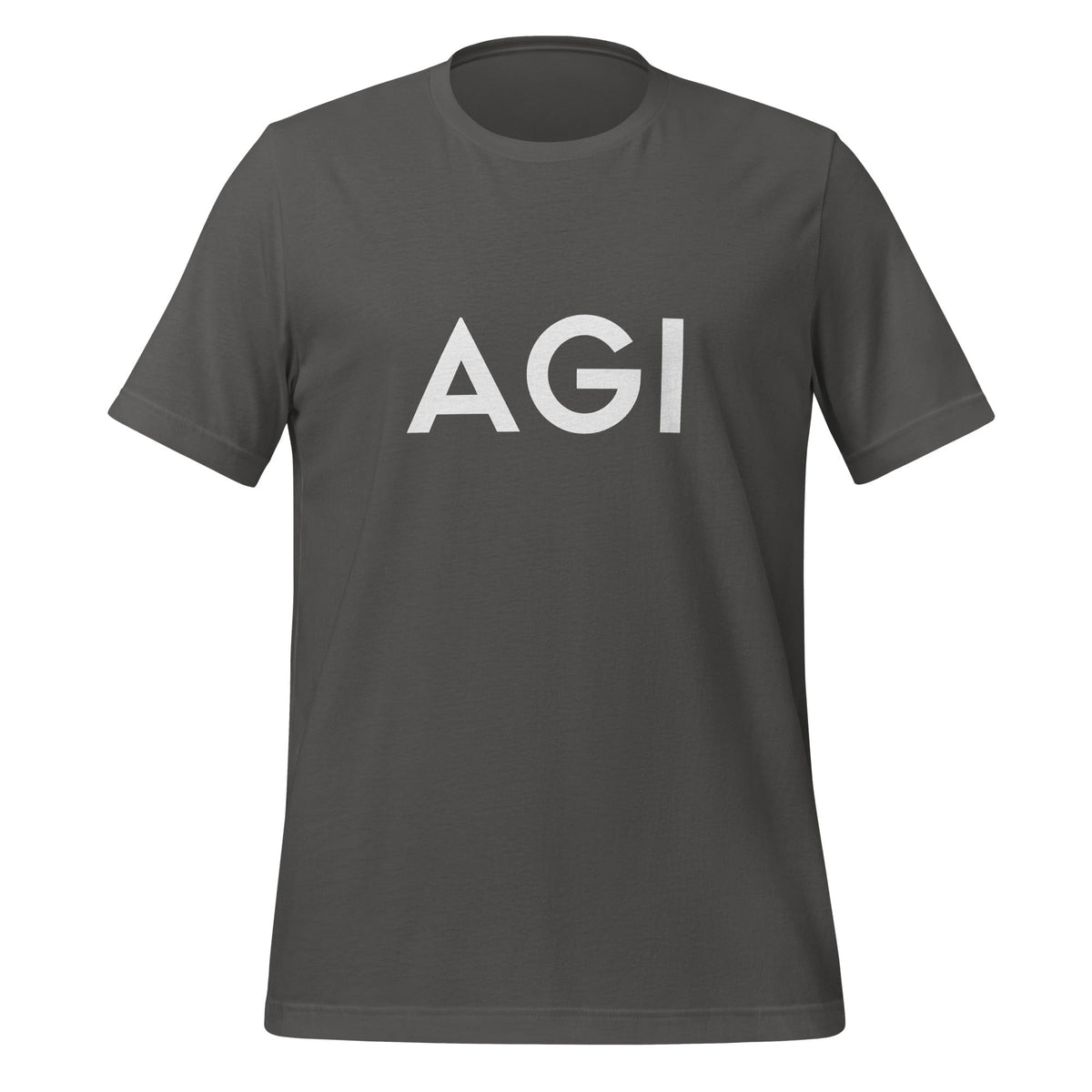 Product mockup photo of the AGI T Shirt 2 (unisex) Asphalt / M.