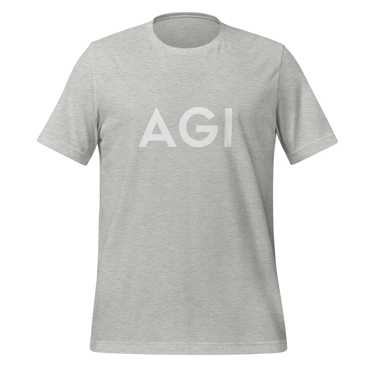Product mockup photo of the AGI T Shirt 2 (unisex) Athletic Heather / M.