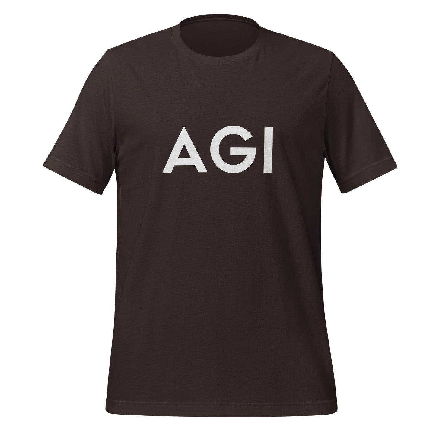Product mockup photo of the AGI T Shirt 2 (unisex) Brown / M.