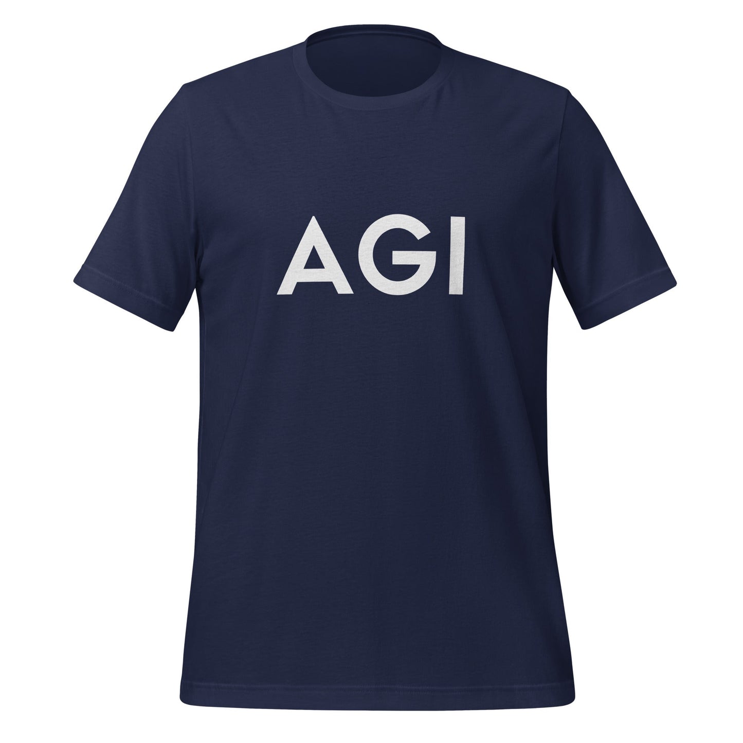 Product mockup photo of the AGI T Shirt 2 (unisex) Navy / M.