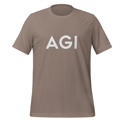 Product mockup photo of the AGI T Shirt 2 (unisex) Pebble / M.