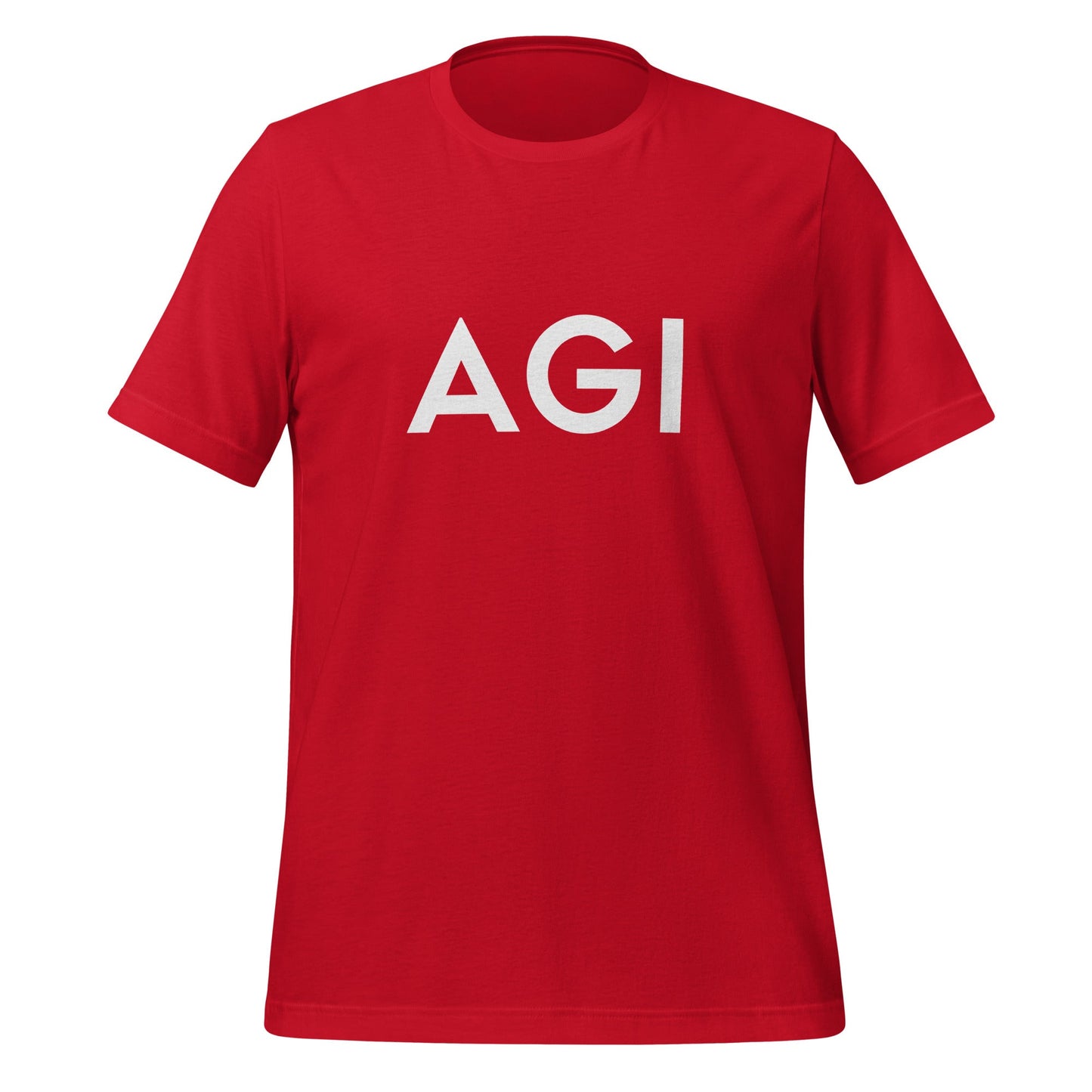 Product mockup photo of the AGI T Shirt 2 (unisex) Red / M.