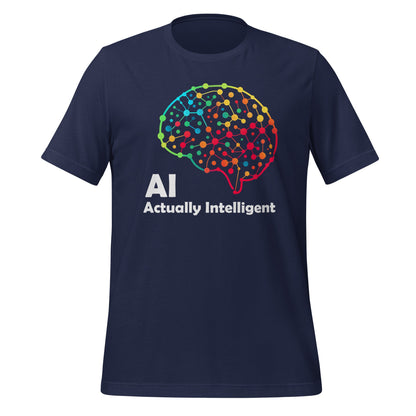 Image of the AI Actually Intelligent T-Shirt (unisex) Navy / M.