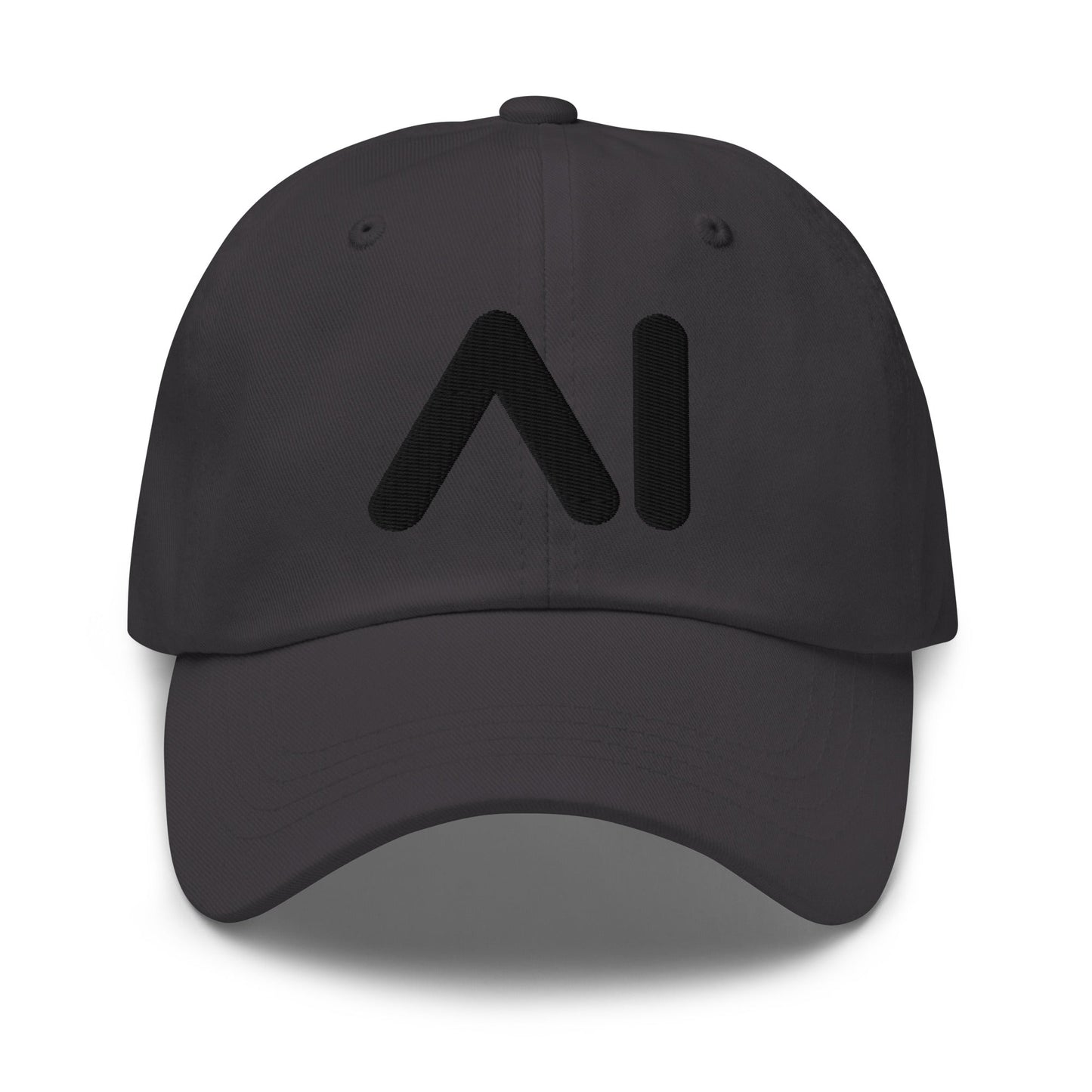 Image of the AI Black Logo Cap Dark Grey.