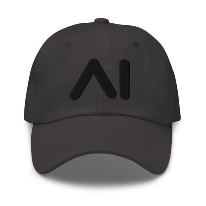 Image of the AI Black Logo Cap Dark Grey.