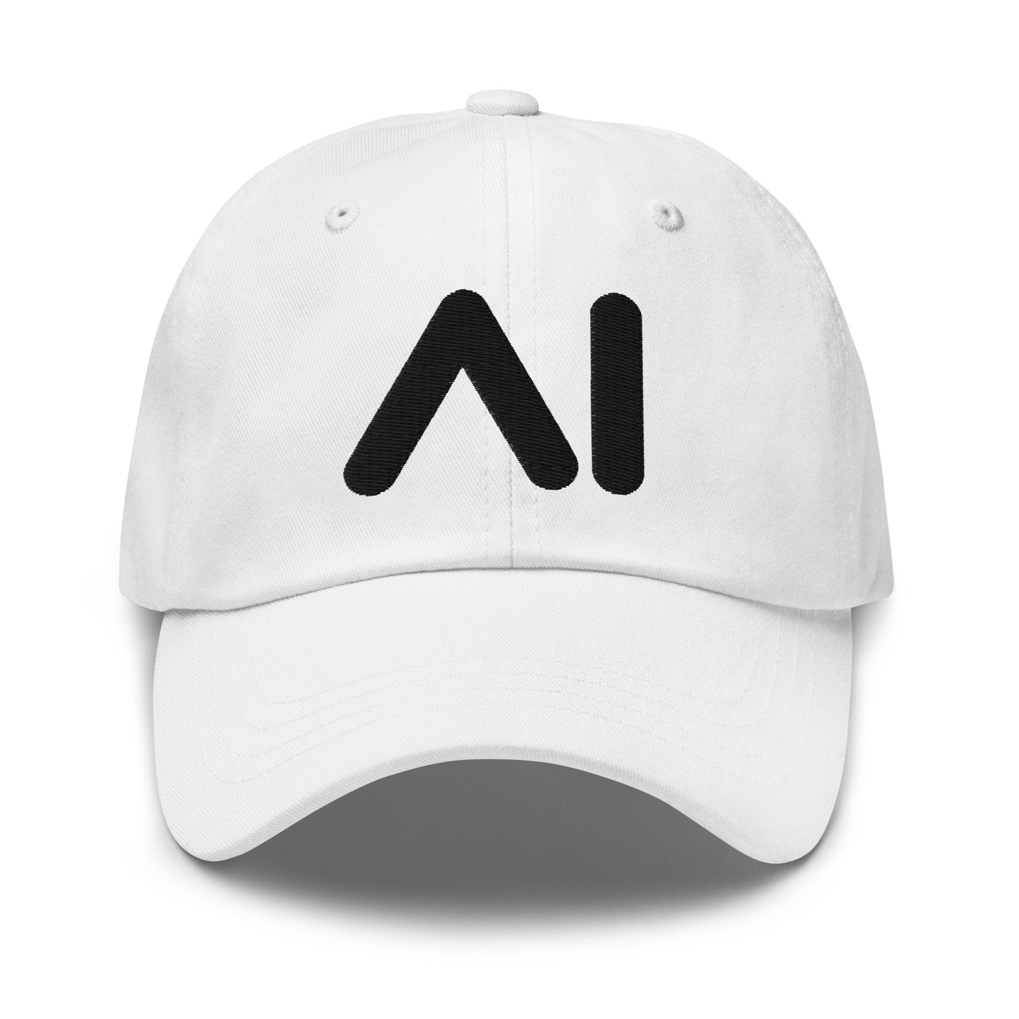 Image of the AI Black Logo Cap White.