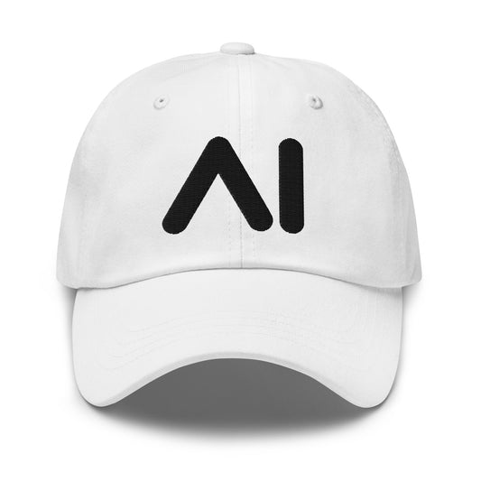 Image of the AI Black Logo Cap White.