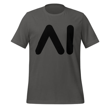 Product mockup photo of the AI Black Logo T Shirt (unisex) Asphalt / M.