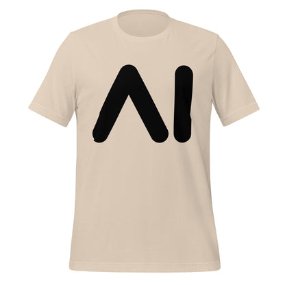 Product mockup photo of the AI Black Logo T Shirt (unisex) Soft Cream / M.