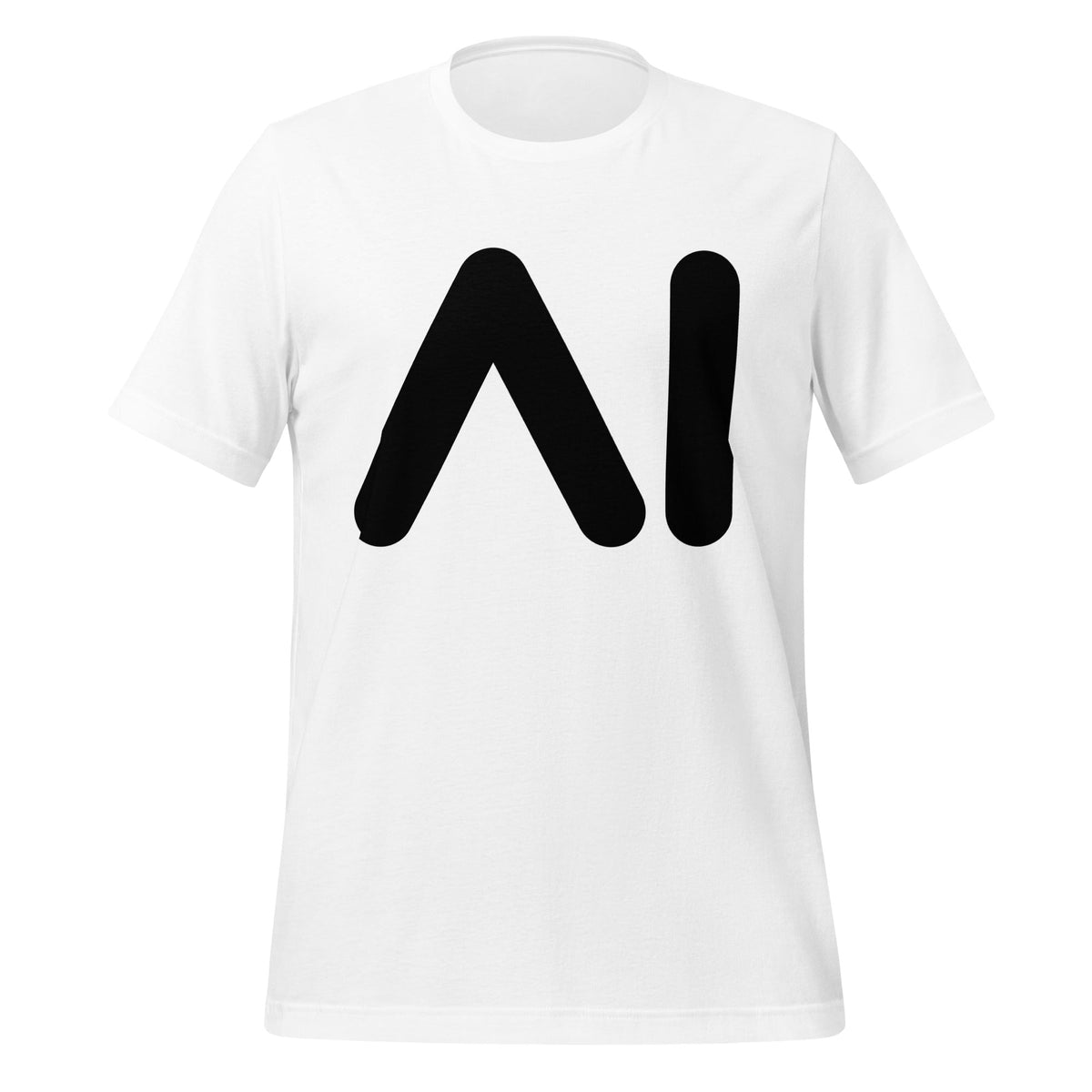 Product mockup photo of the AI Black Logo T Shirt (unisex) White / M.