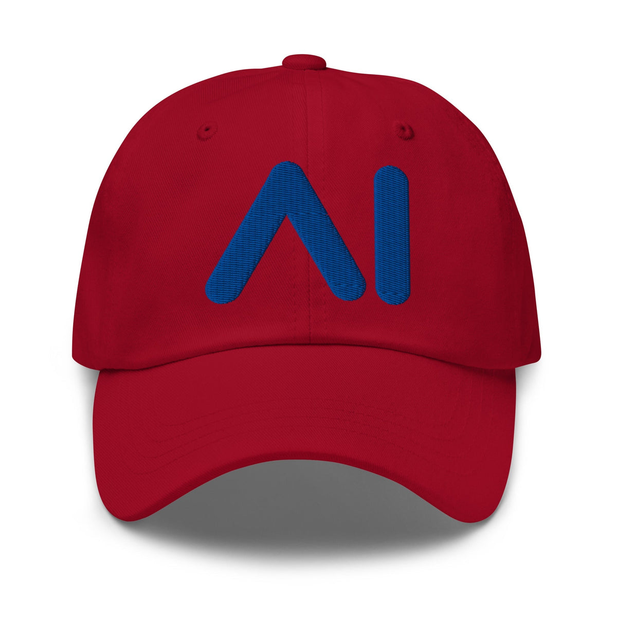 Image of the AI Blue Logo Cap Cranberry.
