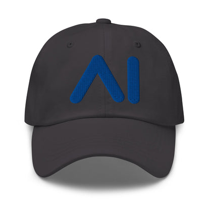 Image of the AI Blue Logo Cap Dark Grey.