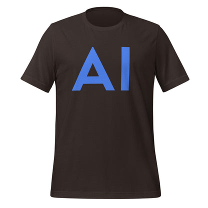 Image of the AI Blue T-Shirt (unisex) Brown / M.