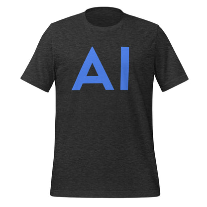 Image of the AI Blue T-Shirt (unisex) Dark Grey Heather / M.