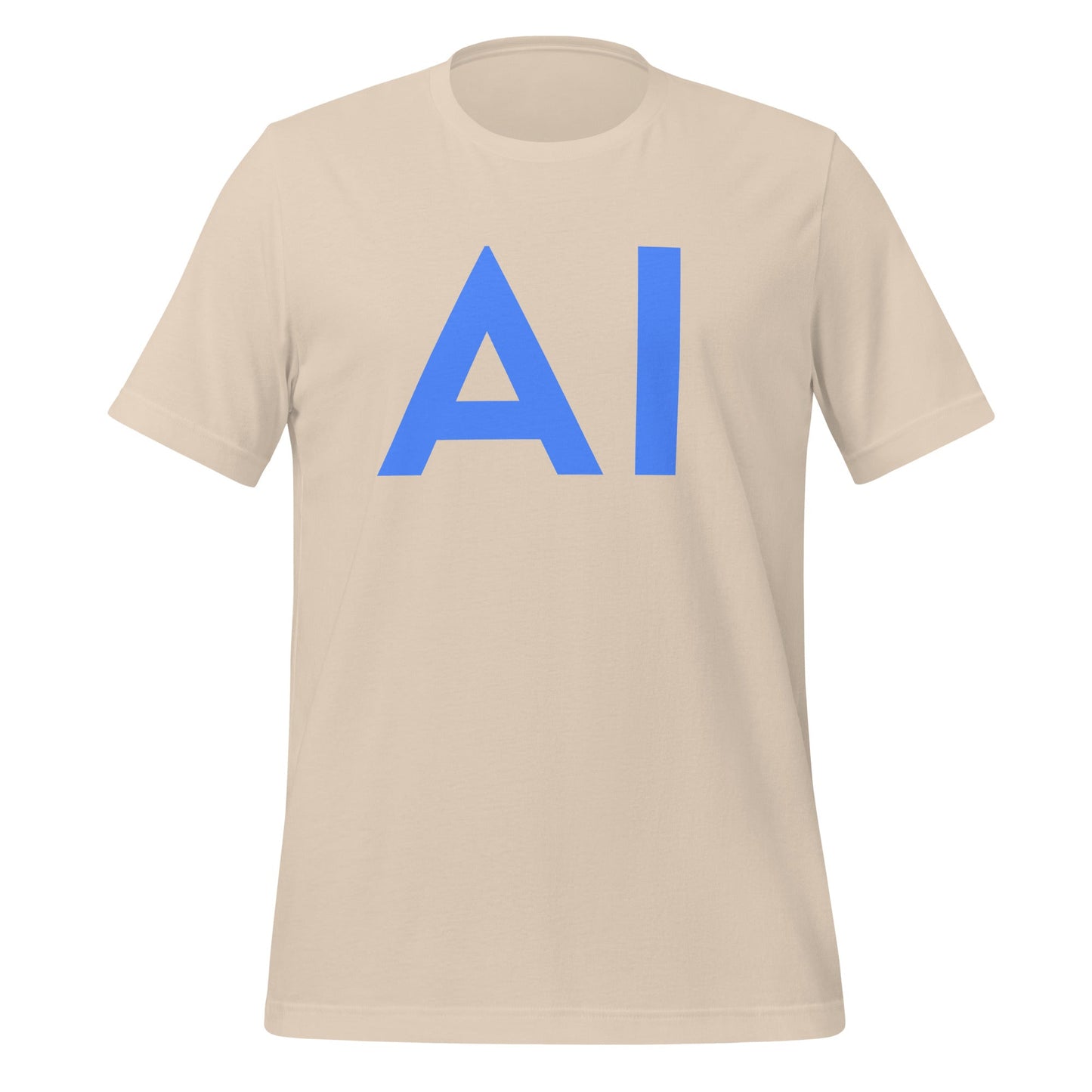 Image of the AI Blue T-Shirt (unisex) Soft Cream / M.