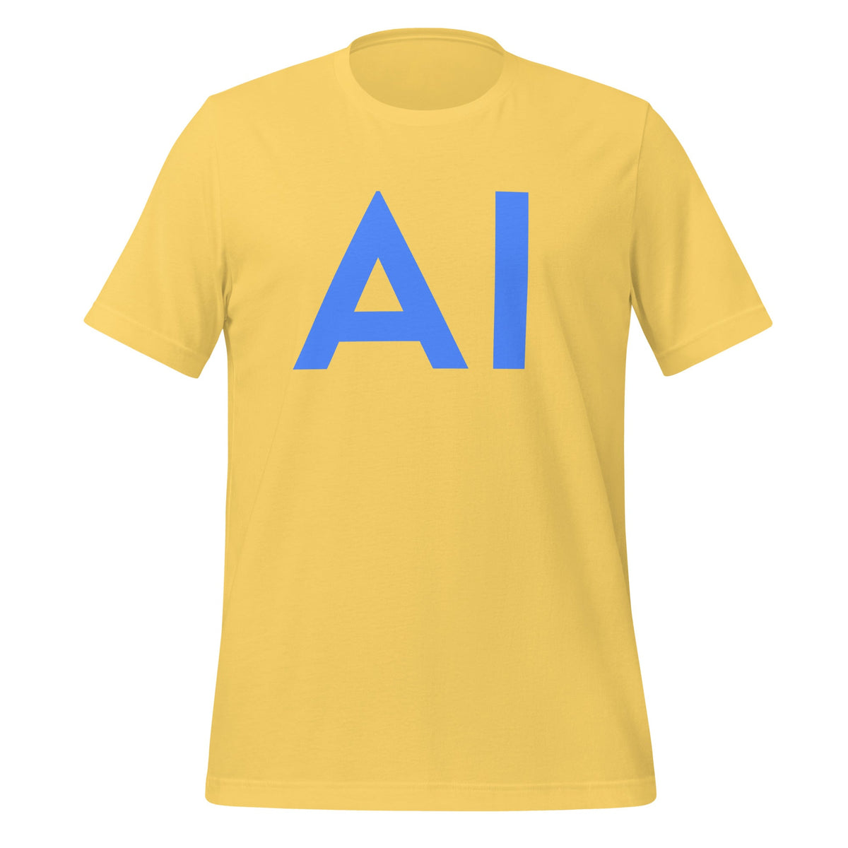 Image of the AI Blue T-Shirt (unisex) Yellow / M.
