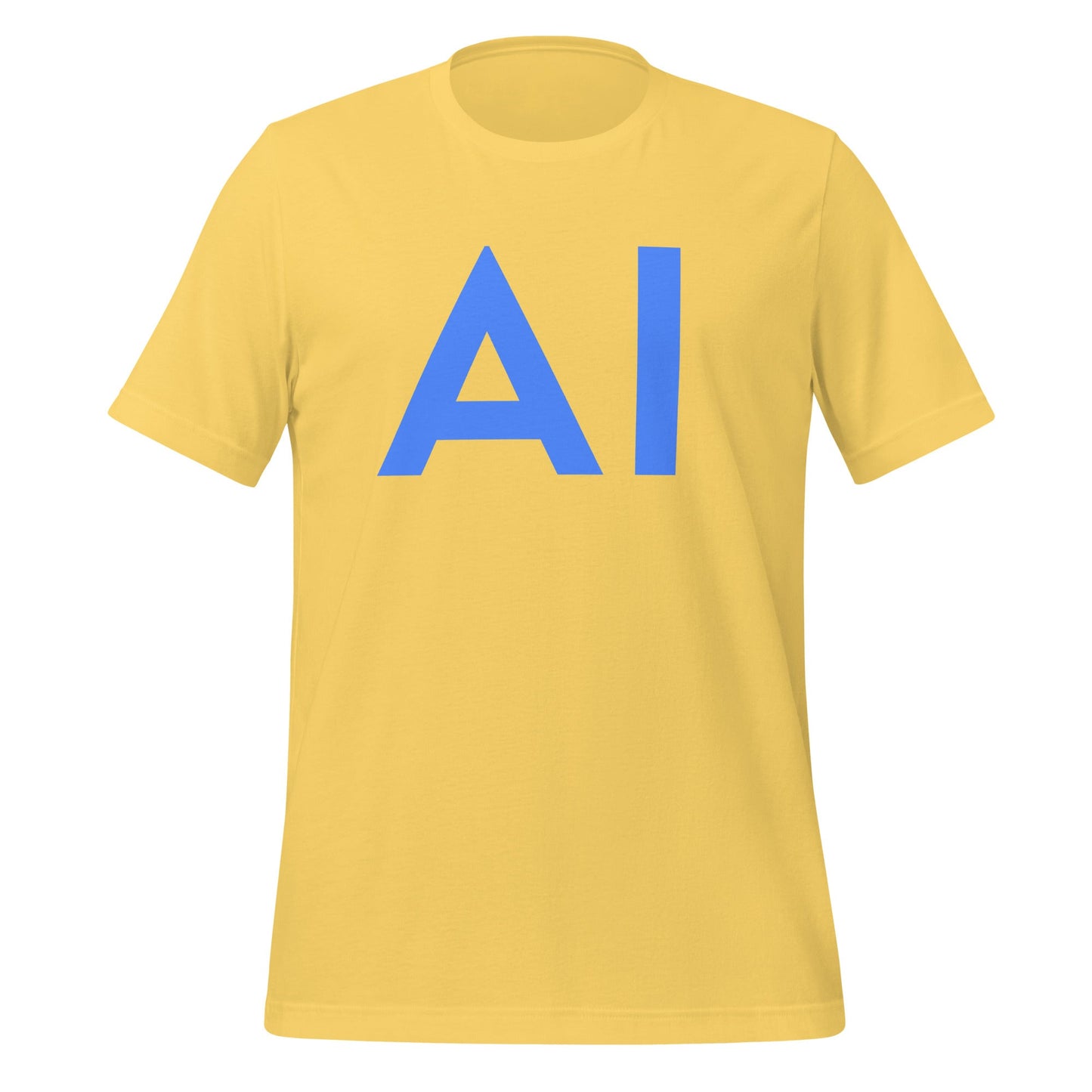 Image of the AI Blue T-Shirt (unisex) Yellow / M.
