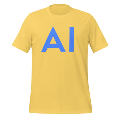 Image of the AI Blue T-Shirt (unisex) Yellow / M.