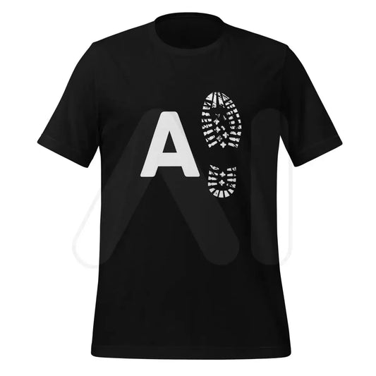 Product mockup photo of the AI Boot T Shirt (unisex) Black / M.