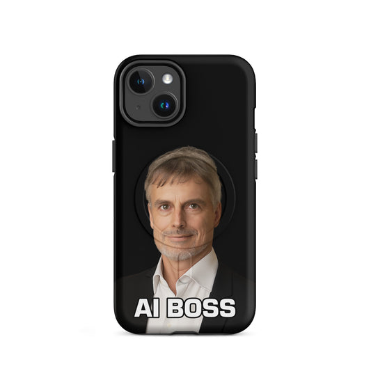 Image of the AI BOSS Jürgen Schmidhuber MagSafe Tough Case for iPhone iPhone 14.