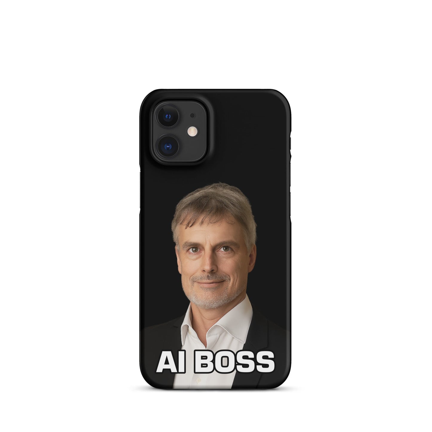 Image of the AI BOSS Jürgen Schmidhuber Snap Case for iPhone iPhone 12 Mini.