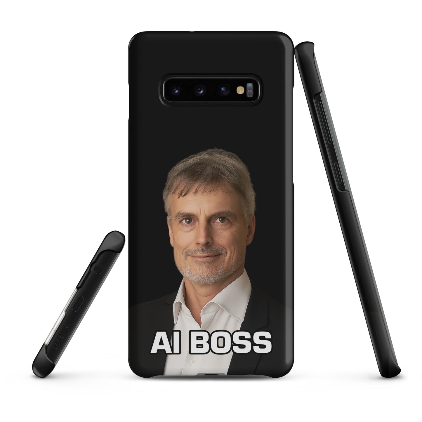 Image of the AI BOSS Jürgen Schmidhuber Snap Case for Samsung Samsung Galaxy S10 Plus.