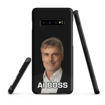 Image of the AI BOSS Jürgen Schmidhuber Snap Case for Samsung Samsung Galaxy S10 Plus.
