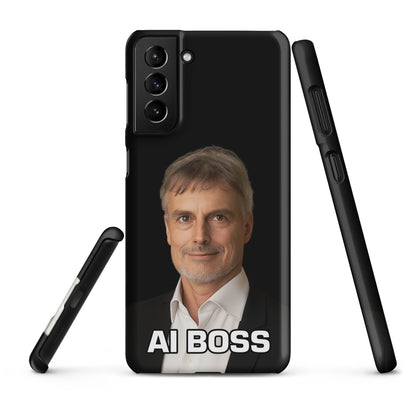 Image of the AI BOSS Jürgen Schmidhuber Snap Case for Samsung Samsung Galaxy S21 Plus.