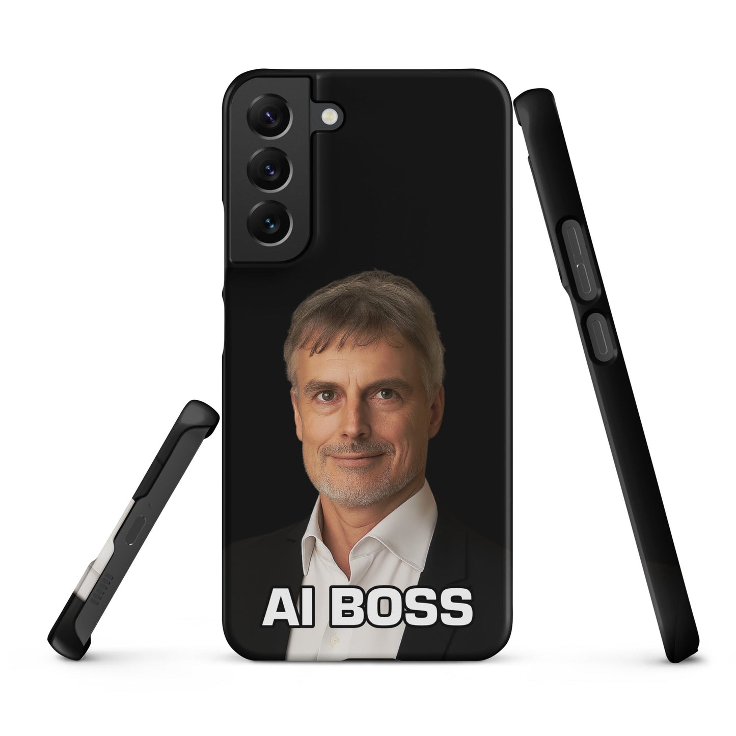 Image of the AI BOSS Jürgen Schmidhuber Snap Case for Samsung Samsung Galaxy S22 Plus.