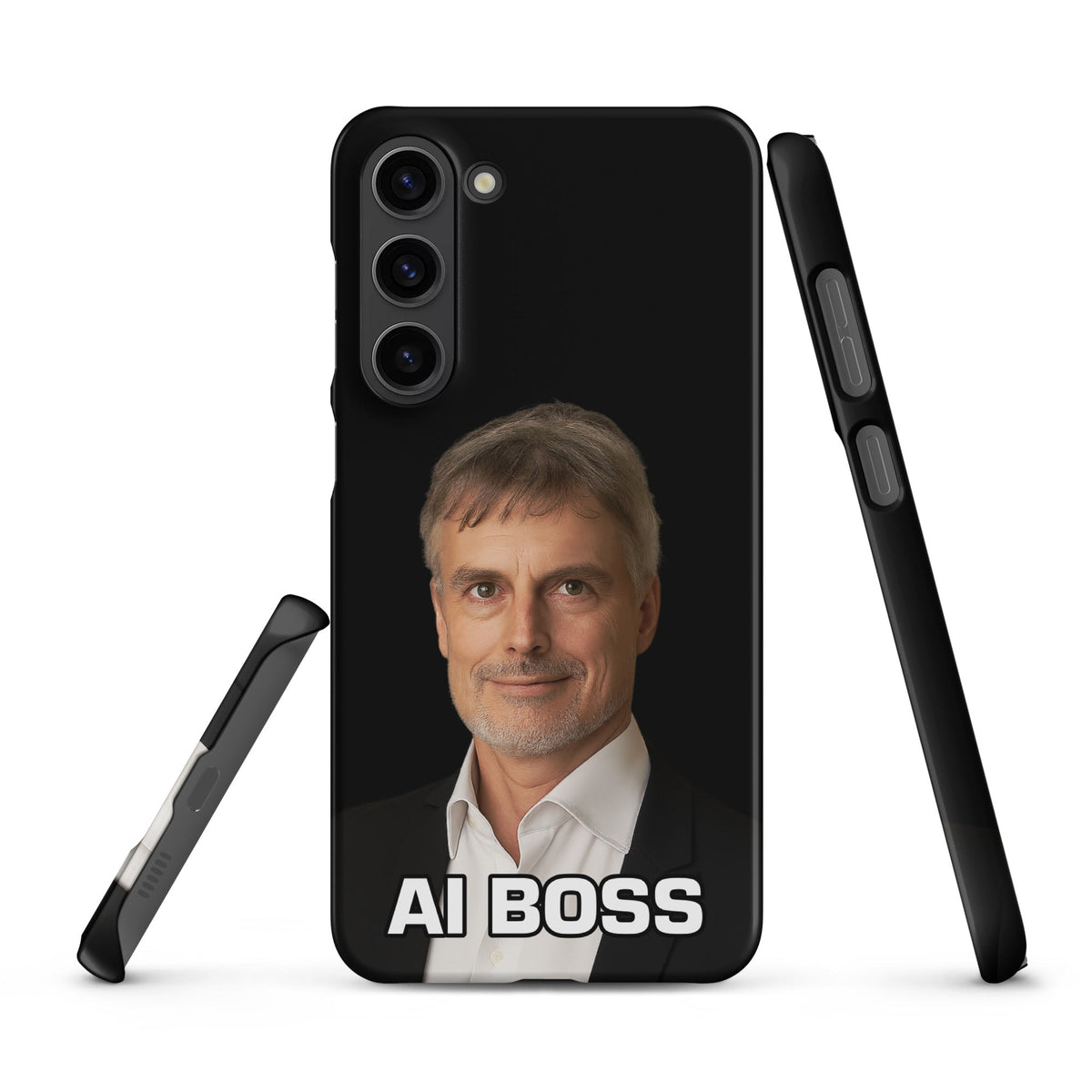 Image of the AI BOSS Jürgen Schmidhuber Snap Case for Samsung Samsung Galaxy S23 Plus.