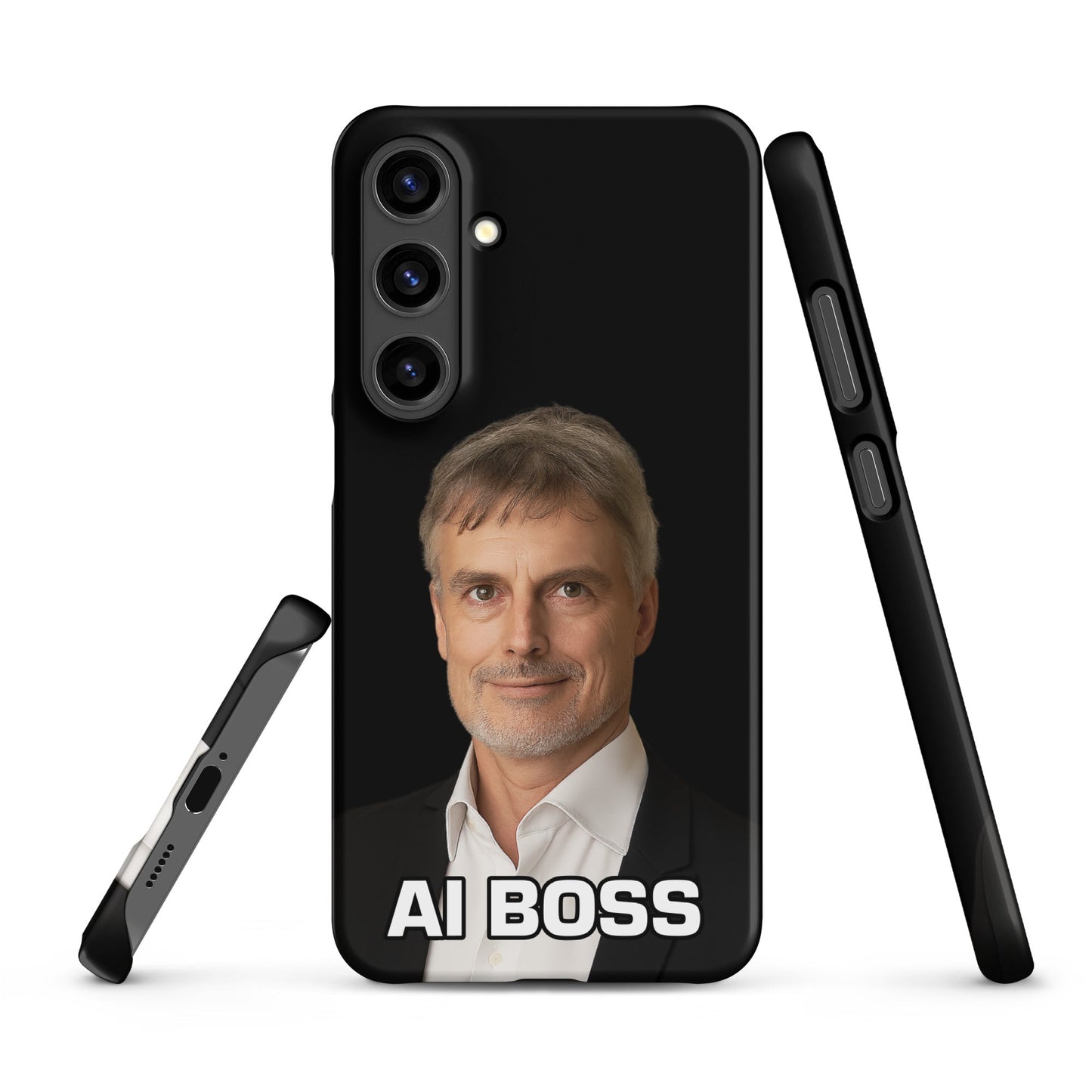 Image of the AI BOSS Jürgen Schmidhuber Snap Case for Samsung Samsung Galaxy S24 Plus.