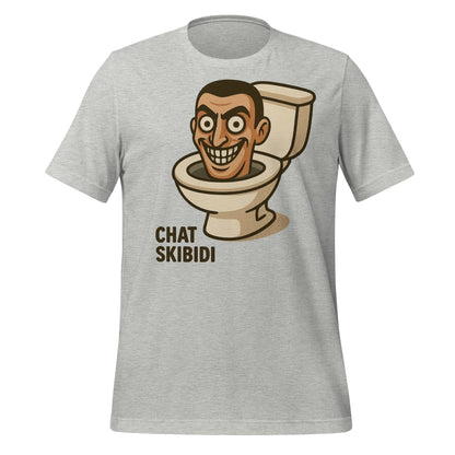 Image of the AI Brainrot Character CHAT SKIBIDI T-Shirt (unisex) Athletic Heather / XS.