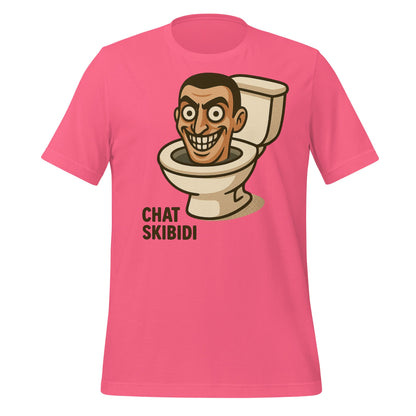 Image of the AI Brainrot Character CHAT SKIBIDI T-Shirt (unisex) Charity Pink / XS.