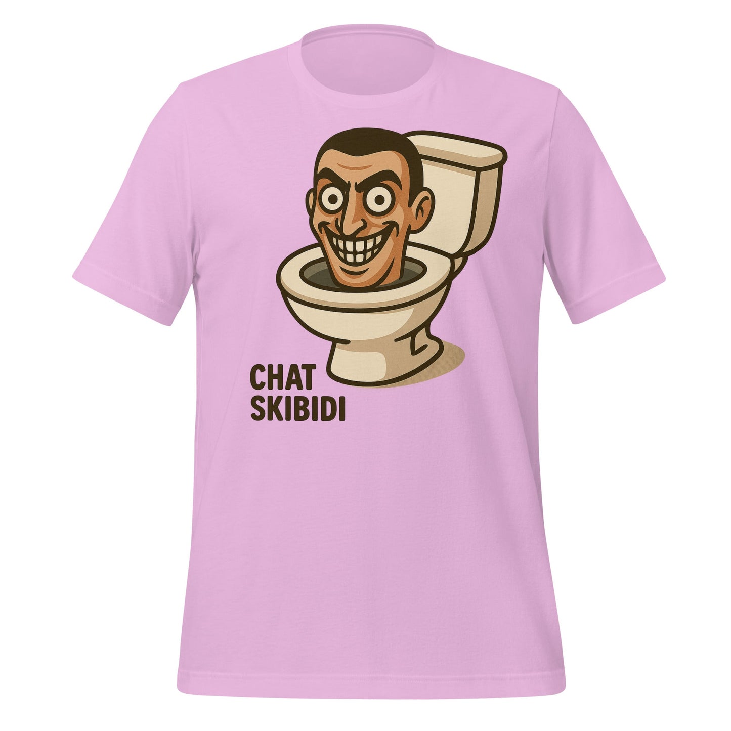 Image of the AI Brainrot Character CHAT SKIBIDI T-Shirt (unisex) Lilac / S.