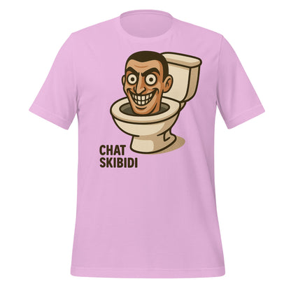 Image of the AI Brainrot Character CHAT SKIBIDI T-Shirt (unisex) Lilac / S.